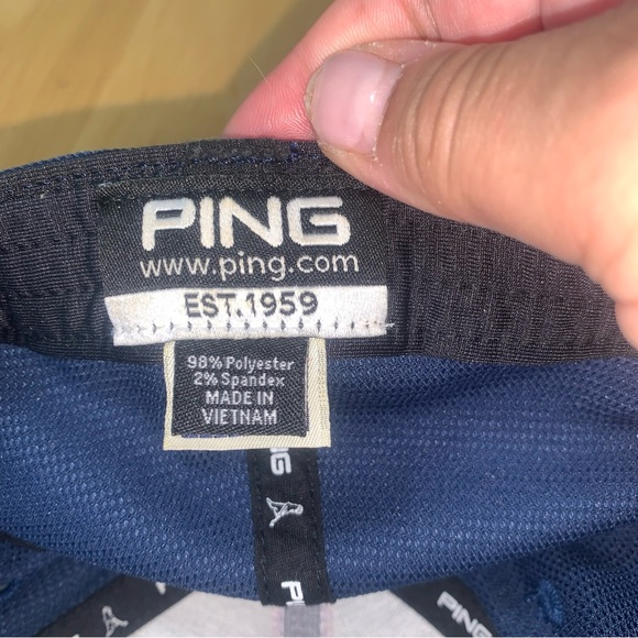 Ping Cap Hat Golf Fitted S-M G30 Flexfit Sensorcool Blue w/ White - Picture 7 of 10